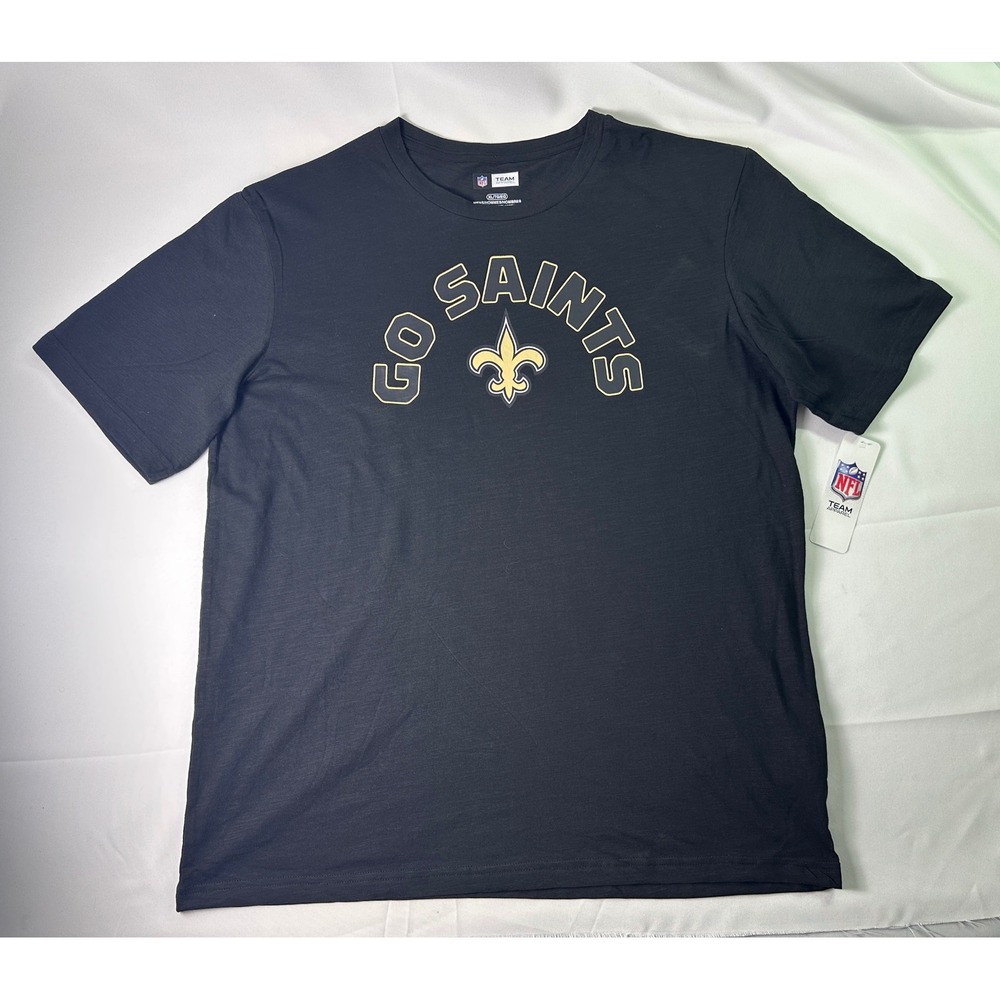 NWT NFL Team Apparel Mens GO SAINTS New Orleans‎ Saints Black T-Shirt XL